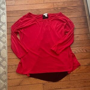 Cato Vibrant Red Long Sleeve Top